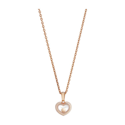 Chopard Happy Diamonds pendant in 18k ethical rose gold with moving diamonds, view 4