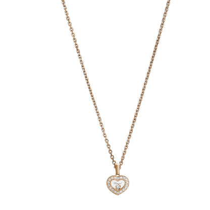 Chopard Happy Diamonds pendant in 18k ethical rose gold with moving diamonds