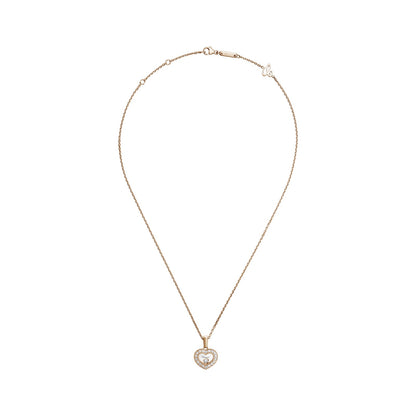 Chopard Happy Diamonds pendant in 18k ethical rose gold with moving diamonds, view 3