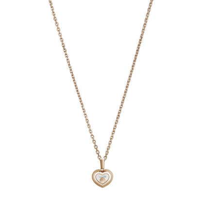 Chopard Happy Diamonds pendant in 18k ethical rose gold with moving diamonds, view 4