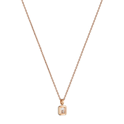 Chopard Happy Diamonds pendant in 18k ethical rose gold with moving diamonds, view 2
