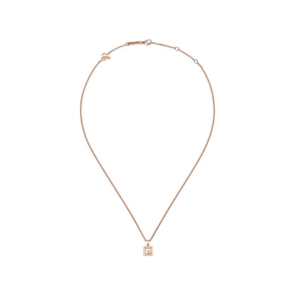 Chopard Happy Diamonds pendant in 18k ethical rose gold with moving diamonds, view 3