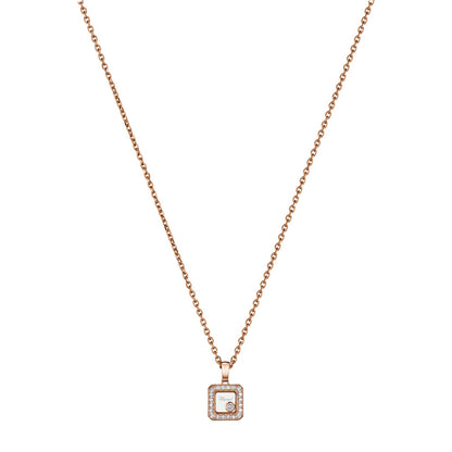 Chopard Happy Diamonds pendant in 18k ethical rose gold with moving diamonds