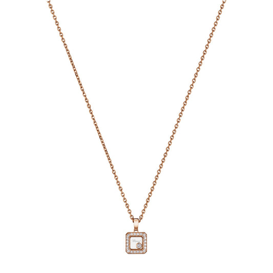 Chopard Happy Diamonds pendant in 18k ethical rose gold with moving diamonds