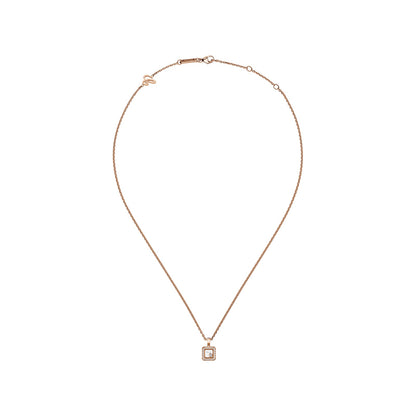 Chopard Happy Diamonds pendant in 18k ethical rose gold with moving diamonds, view 3
