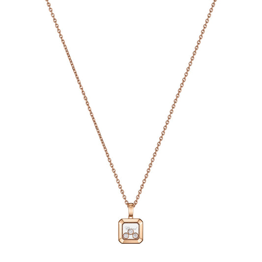 Chopard Happy Diamonds pendant in 18k ethical rose gold with moving diamonds