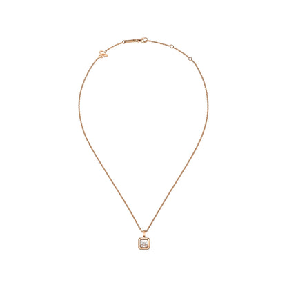 Chopard Happy Diamonds pendant in 18k ethical rose gold with moving diamonds, view 3