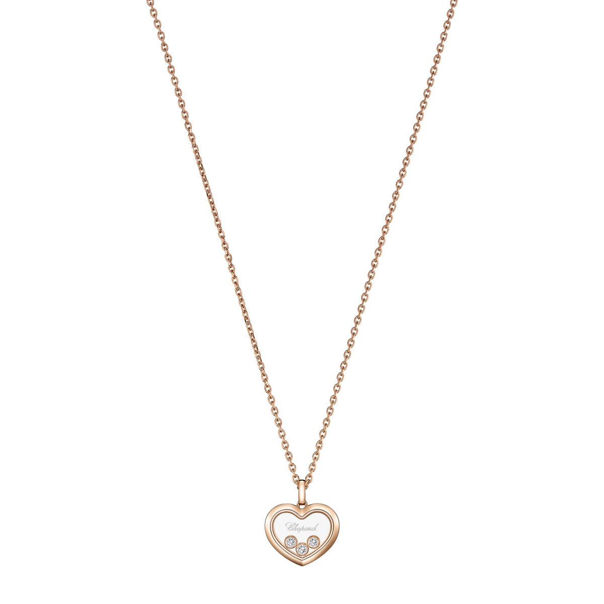Chopard Happy Diamonds pendant in 18k ethical rose gold with diamonds