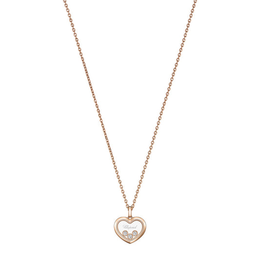 Chopard Happy Diamonds pendant in 18k ethical rose gold with diamonds