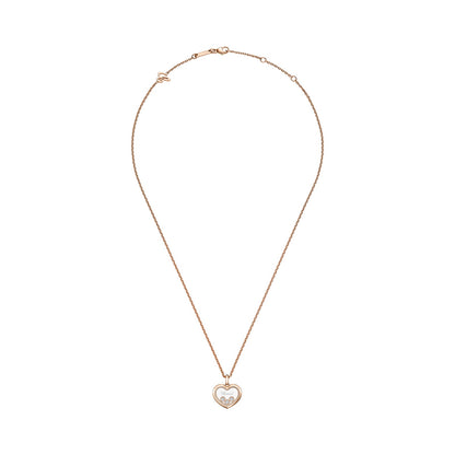 Chopard Happy Diamonds pendant in 18k ethical rose gold with diamonds, view 3