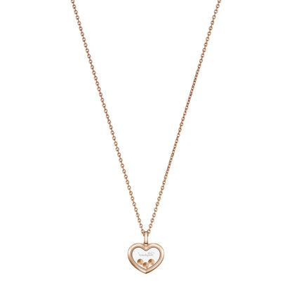 Chopard Happy Diamonds pendant in 18k ethical rose gold with diamonds, view 4
