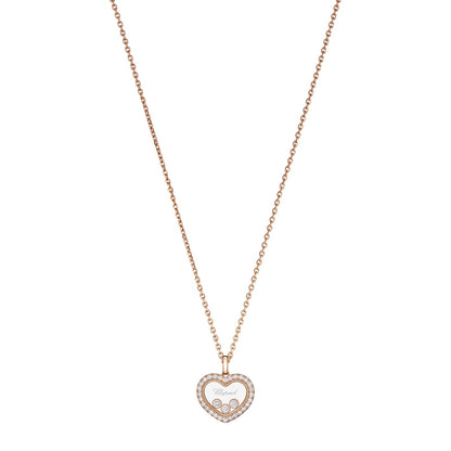 Chopard Happy Diamonds pendant in 18k ethical rose gold with diamonds