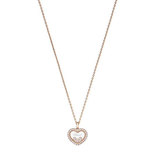 Chopard Happy Diamonds pendant in 18k ethical rose gold with diamonds