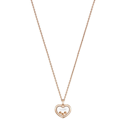 Chopard Happy Diamonds pendant in 18k ethical rose gold with diamonds, view 4