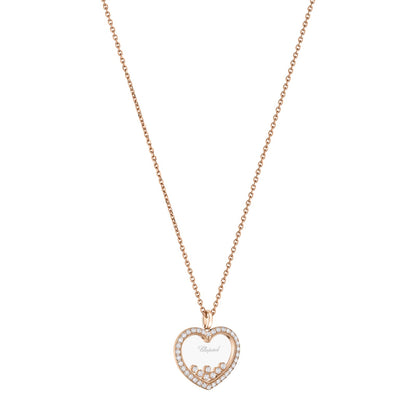 Chopard Happy Diamonds pendant in 18k ethical rose gold, view 2