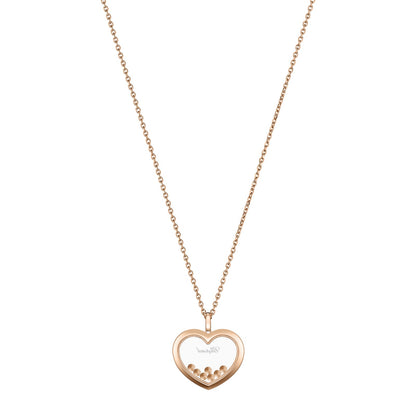 Chopard Happy Diamonds pendant in 18k ethical rose gold, view 4
