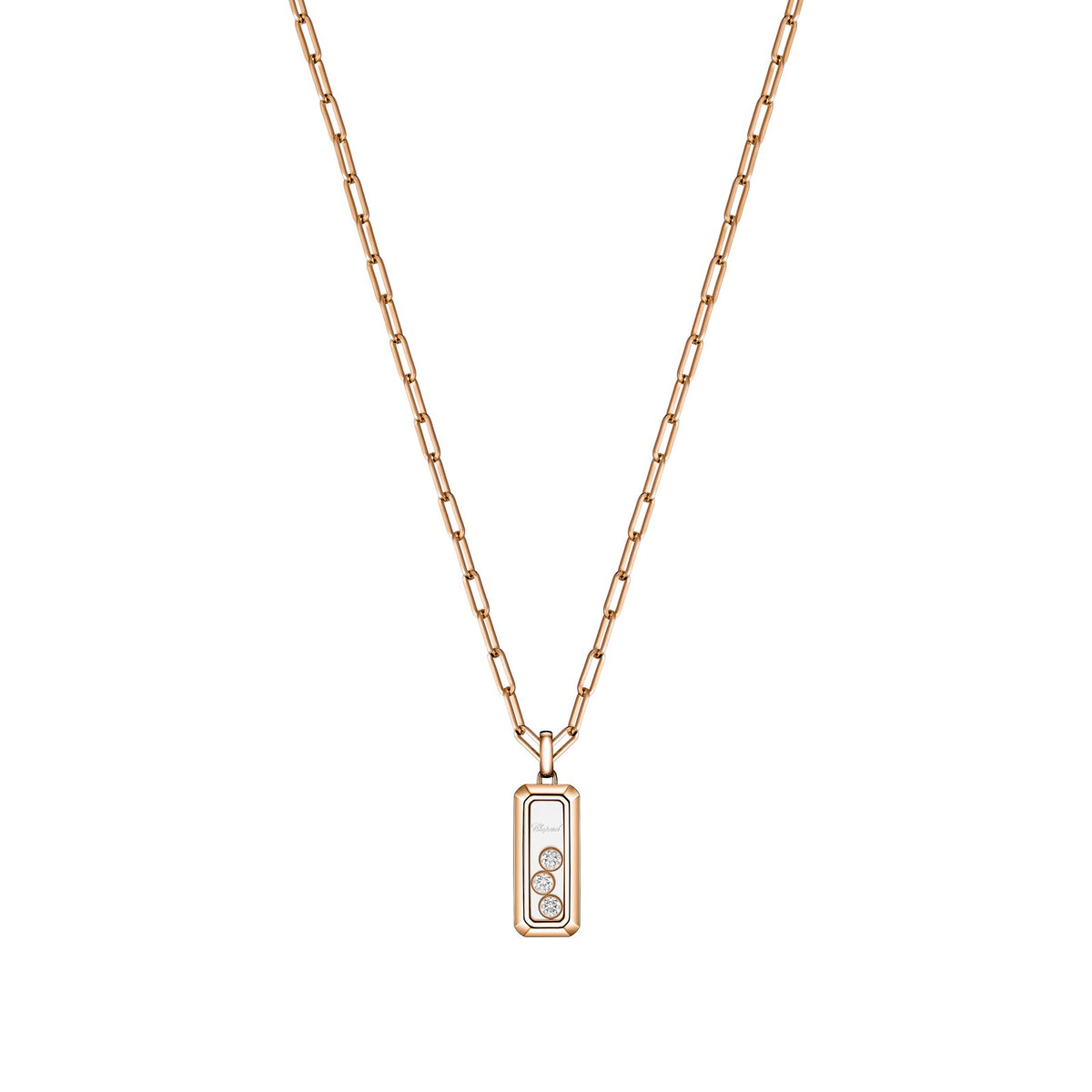 Chopard Happy Diamonds pendant in 18k ethical rose gold with diamonds