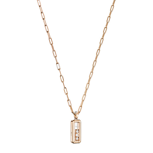 Chopard Happy Diamonds pendant in 18k ethical rose gold with diamonds, view 2
