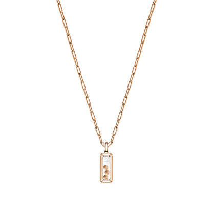 Chopard Happy Diamonds pendant in 18k ethical rose gold with diamonds, view 4