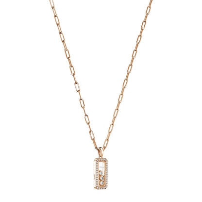 Chopard Happy Diamonds pendant in 18k ethical rose gold with diamonds, view 2