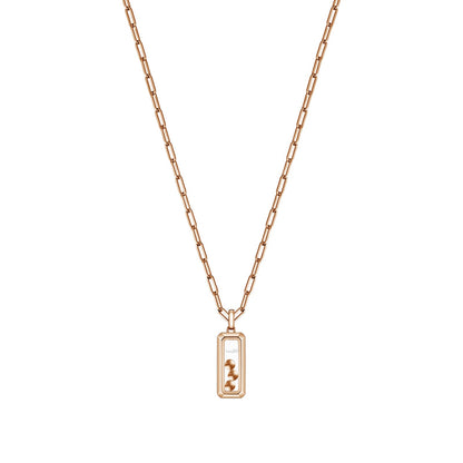 Chopard Happy Diamonds pendant in 18k ethical rose gold with diamonds, view 4