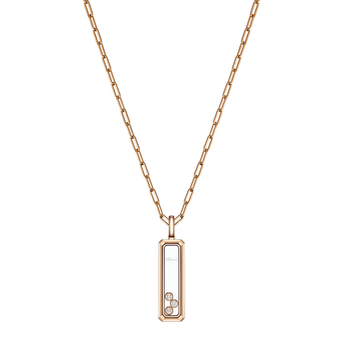 Chopard Happy Diamonds pendant in 18k ethical rose gold with diamonds