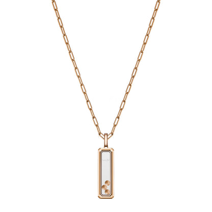 Chopard Happy Diamonds pendant in 18k ethical rose gold with diamonds, view 4