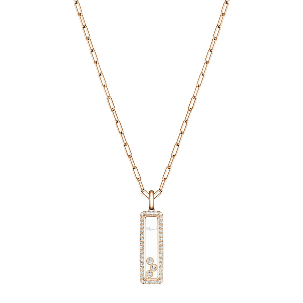 Chopard Happy Diamonds pendant in 18k ethical rose gold with diamonds