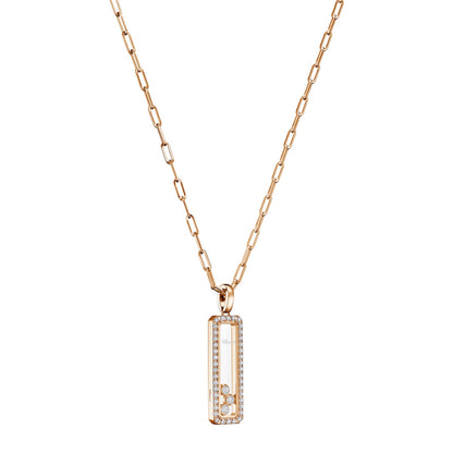 Chopard Happy Diamonds pendant in 18k ethical rose gold with diamonds, view 2