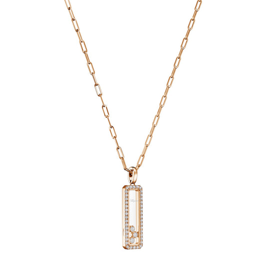 Chopard Happy Diamonds pendant in 18k ethical rose gold with diamonds, view 2