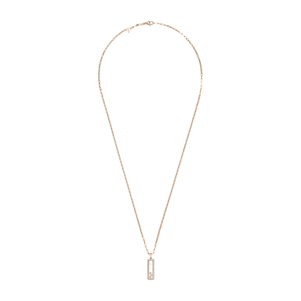 Chopard Happy Diamonds pendant in 18k ethical rose gold with diamonds, view 3