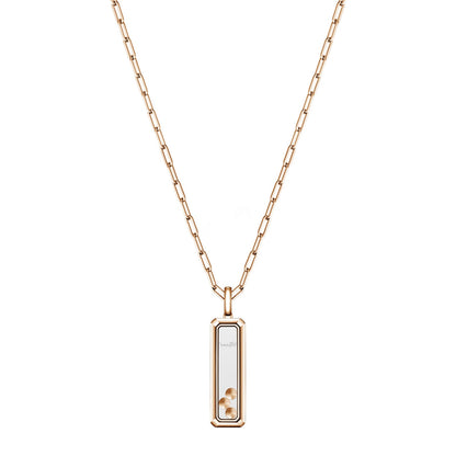 Chopard Happy Diamonds pendant in 18k ethical rose gold with diamonds, view 4