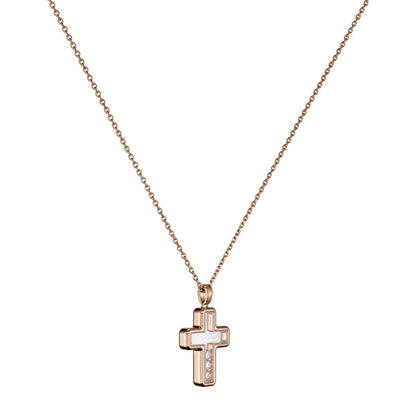 Chopard Happy Diamonds pendant in 18k ethical rose gold with moving diamonds, view 2