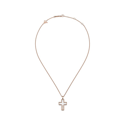 Chopard Happy Diamonds pendant in 18k ethical rose gold with moving diamonds, view 3