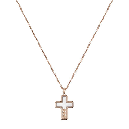 Chopard Happy Diamonds pendant in 18k ethical rose gold with moving diamonds, view 4