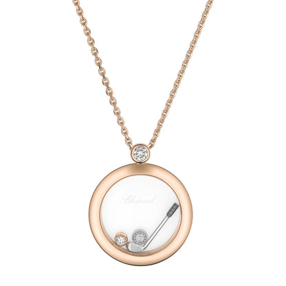 Chopard Happy Diamonds pendant in 18k ethical rose gold with diamonds