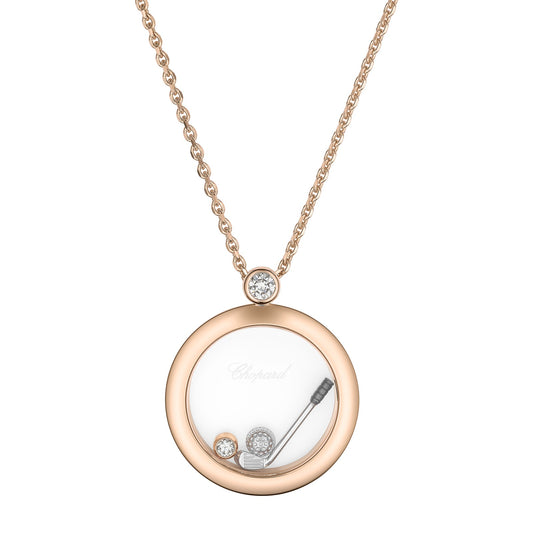 Chopard Happy Diamonds pendant in 18k ethical rose gold with diamonds