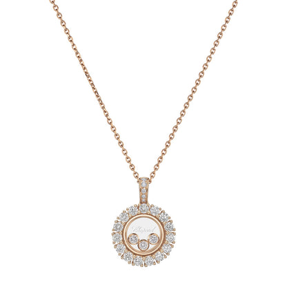 Chopard Happy Diamonds pendant in 18k ethical rose gold with moving diamonds
