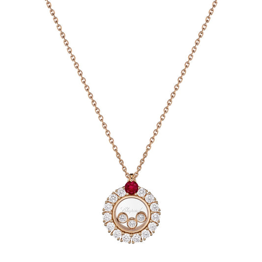 Chopard Happy Diamonds pendant in 18k ethical rose gold with diamonds