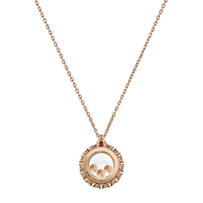 Chopard Happy Diamonds pendant in 18k ethical rose gold with diamonds, view 4