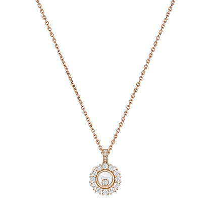Chopard Happy Diamonds pendant in 18k ethical rose gold with moving diamonds