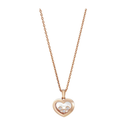 Chopard Happy Diamonds pendant in 18k ethical rose gold with moving diamonds