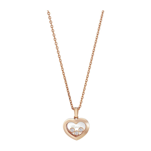 Chopard Happy Diamonds pendant in 18k ethical rose gold with moving diamonds