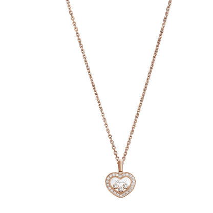 Chopard Happy Diamonds pendant in 18k ethical rose gold with moving diamonds