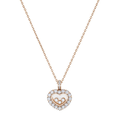 Chopard Happy Diamonds pendant in 18k ethical rose gold with moving diamonds