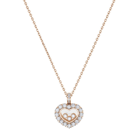 Chopard Happy Diamonds pendant in 18k ethical rose gold with moving diamonds