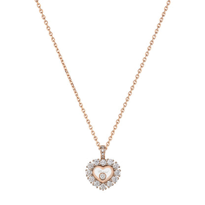 Chopard Happy Diamonds pendant in 18k ethical rose gold with moving diamonds