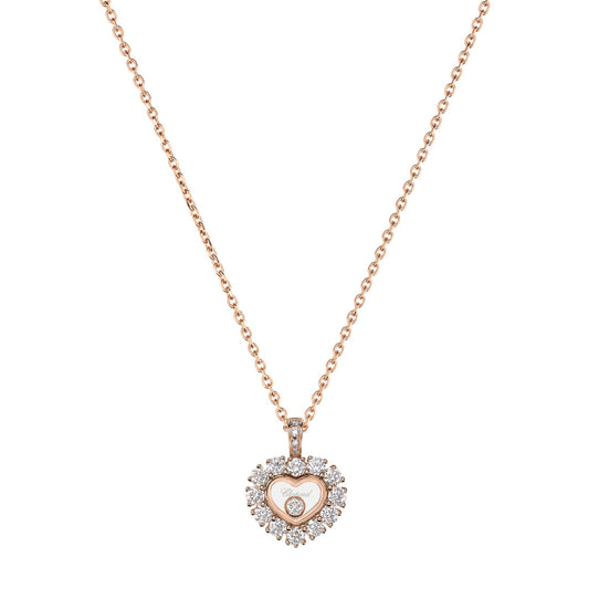 Chopard Happy Diamonds pendant in 18k ethical rose gold with moving diamonds