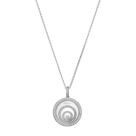 Chopard Happy Diamonds pendant in 18k ethical white gold with moving diamonds