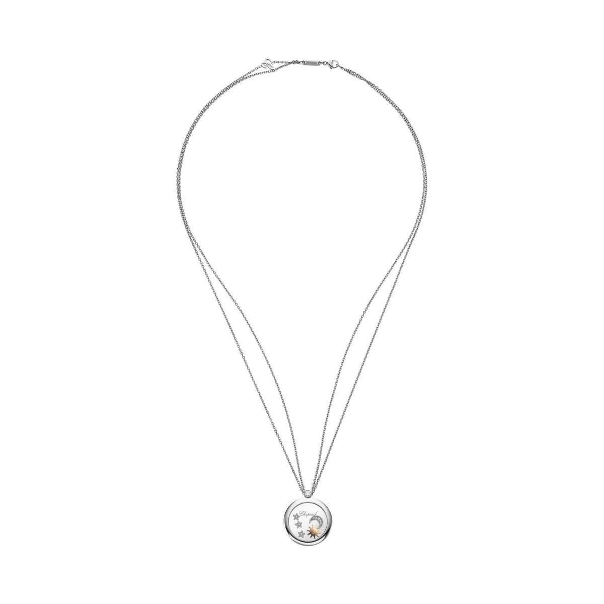 Chopard Happy Diamonds pendant in 18k ethical white gold, view 3